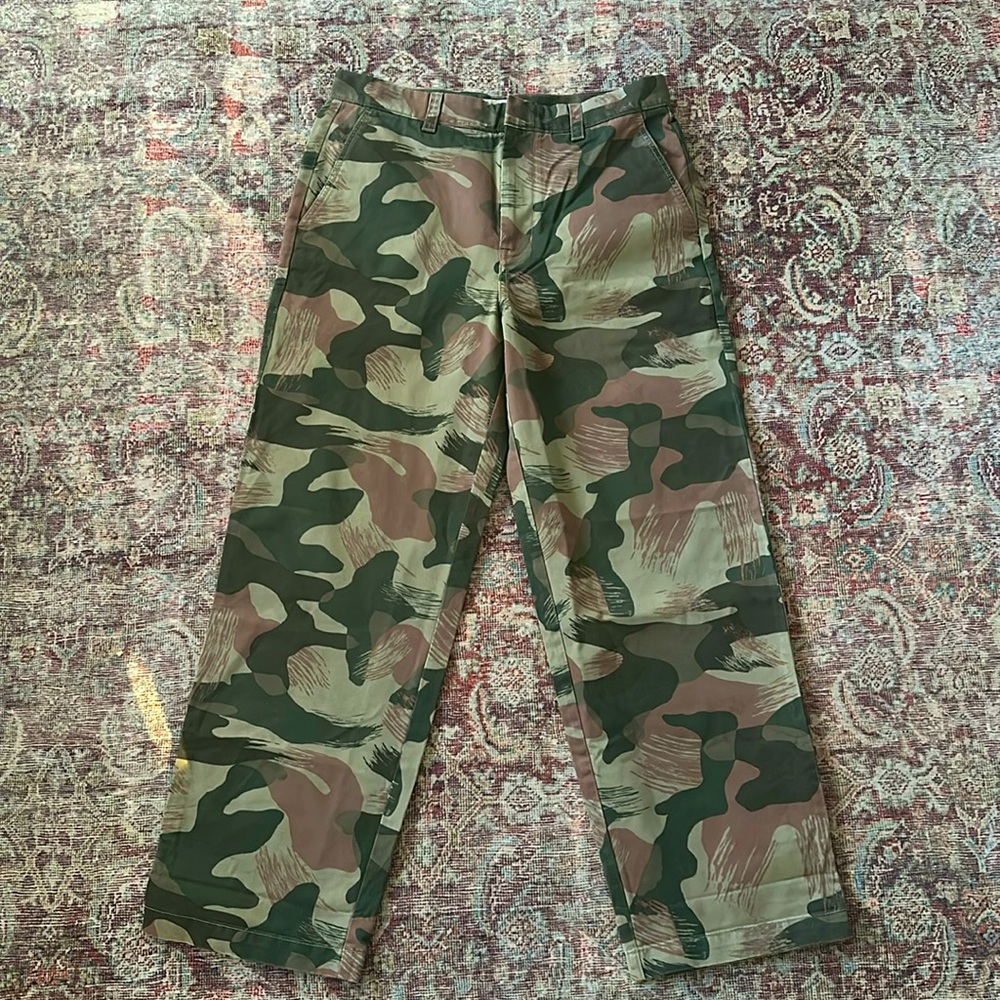 Oversized Chino Pants in Brushstroke Camo